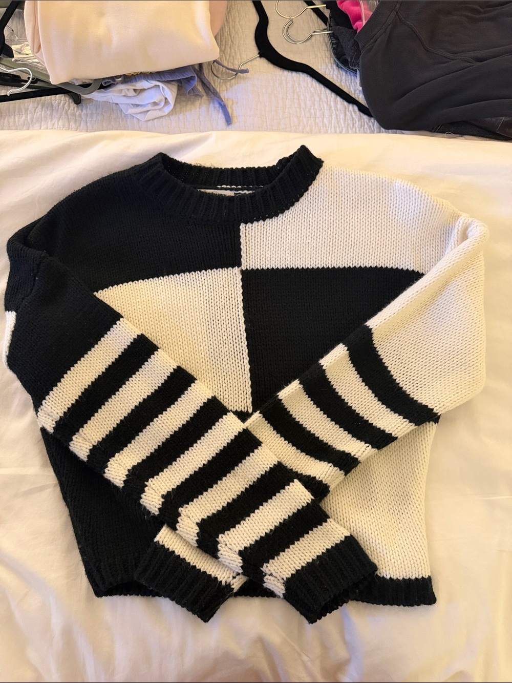 Steve Madden Lulu Checkerboard Sweater
